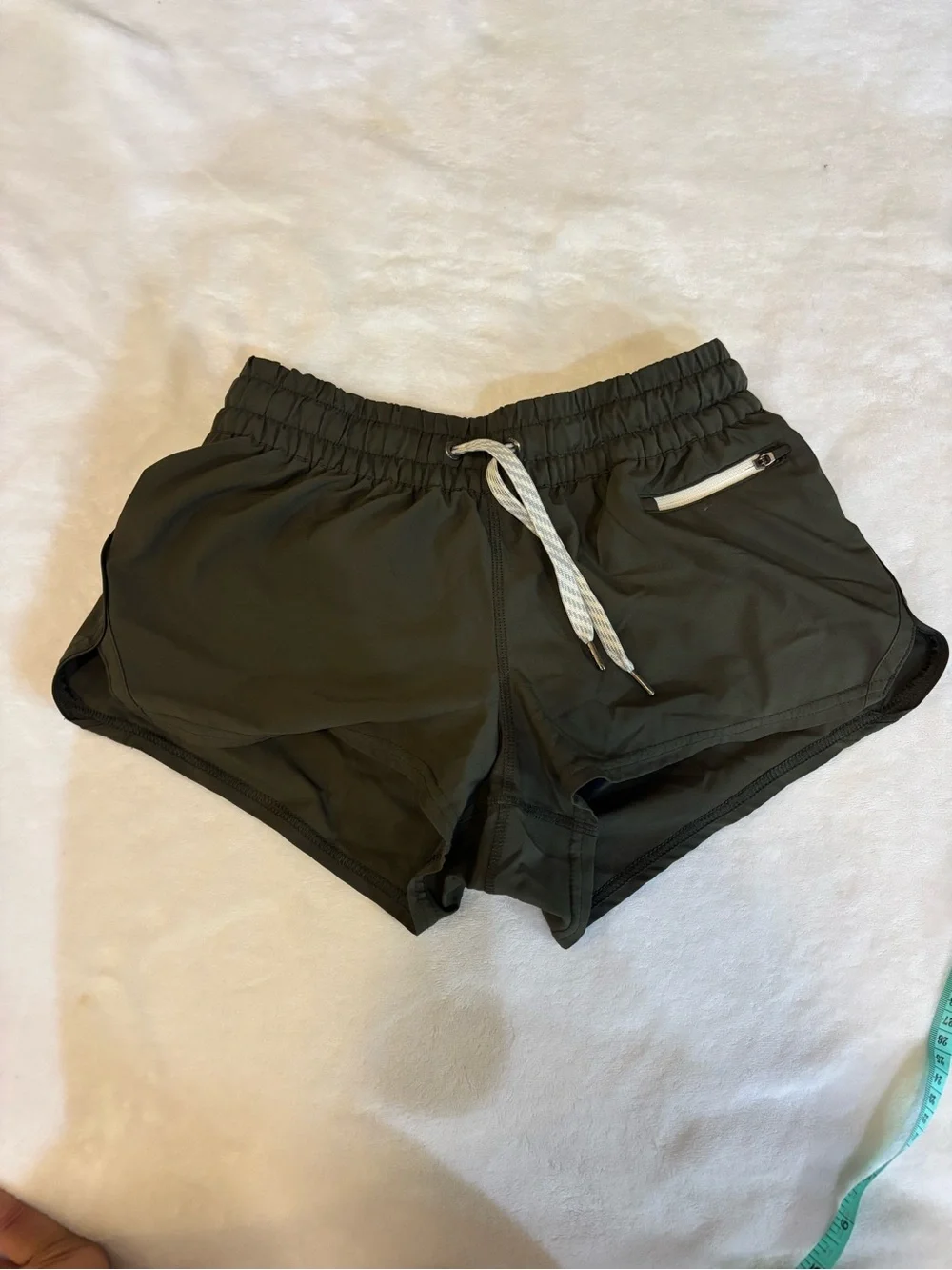Vuori Olive Green Athletic Drawstring Shorts